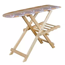 Dřevěné žehlící prkno z masivní borovice 116x36x80cm - Borovice 