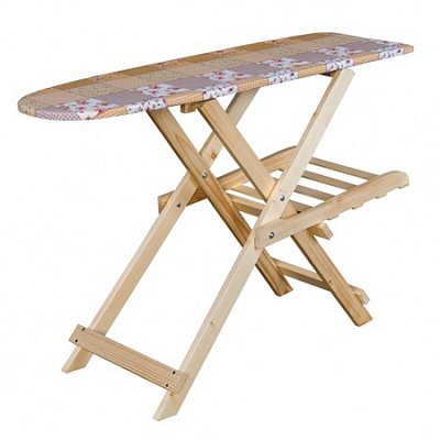 Dřevěné žehlící prkno z masivní borovice 116x36x80cm - Borovice 