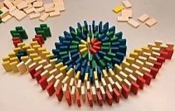 Domino barevné dřevěné 400 ks 