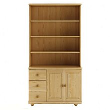 Knihovna z masivní borovice 101x40x190cm - Borovice