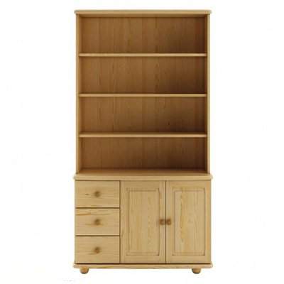 Knihovna z masivní borovice 101x40x190cm - Borovice
