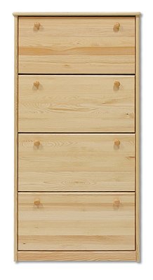 Botník s výklopnými zásuvkami z masivní borovice 72x29x150cm - Borovice