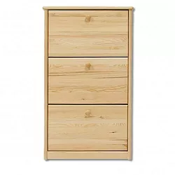 Botník s výklopnými zásuvkami z masivní borovice 57x29x115cm - Šedá