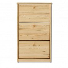 Botník s výklopnými zásuvkami z masivní borovice 57x29x115cm - Borovice