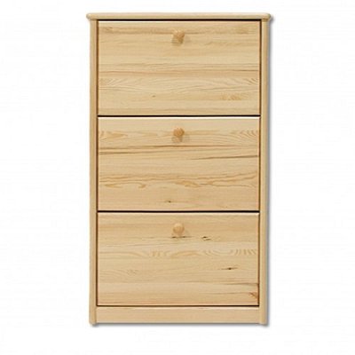 Botník s výklopnými zásuvkami z masivní borovice 57x29x115cm - Borovice