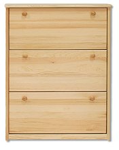 Botník s výklopnými zásuvkami z masivní borovice 72x29x115cm - Borovice