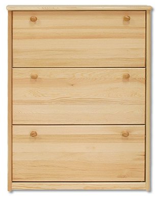 Botník s výklopnými zásuvkami z masivní borovice 72x29x115cm - Borovice