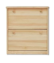 Botník s výklopnými zásuvkami z masivní borovice 72x29x80cm - Šedá