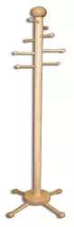 Stojanový věšák vyrobený z masivního buku v.186cm-ořech