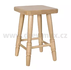 Dřevěný taburet v.45cm - Olše