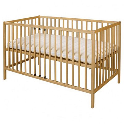 Dřevěná postýlka z masivního přírodního buku š.60dl.120cm - Buk