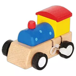 Dřevěná mašinka modrá