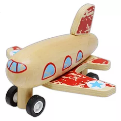 Dřevěné letadlo červené