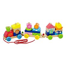 Dřevěný obrázkový vláček