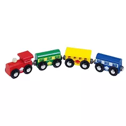 Drewmax 3135 - Dřevěný vláček s červenou mašinkou