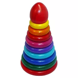 Dřevěná skládačka - Kroužky (19 cm)