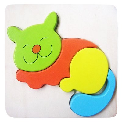 Dřevěné puzzle - Kotě