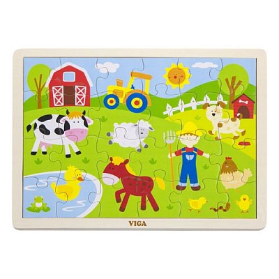 Dřevěné puzzle - Farma
