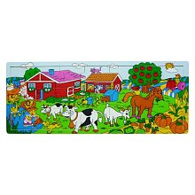 Dřevěné puzzle - Farma - 21 dílků