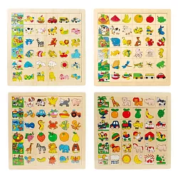Dřevěná sada puzzle - Poznej, co kam patří?