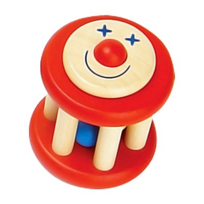 Dřevěné chrastítko červené