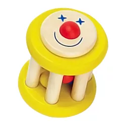 Dřevěné chrastítko žluté