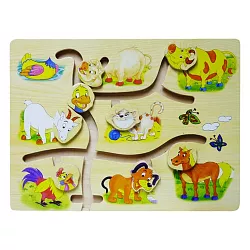 Dřevěné bludiště - Domácí zvířátka