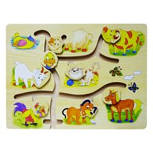 Dřevěné bludiště - Domácí zvířátka