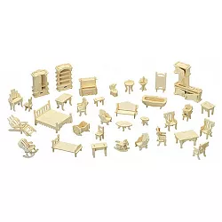 Dřevěné 3D puzzle - Nábytek