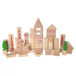 Dřevěná stavebnice A přírodní