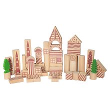 Dřevěná stavebnice A přírodní