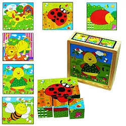 Dětské dřevěné kostky - Medvídek