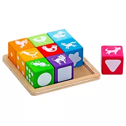 Kreativní dřevěné kostky 9ks