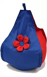Sedací pytel modro-červený