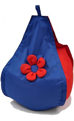 Sedací pytel modro-červený