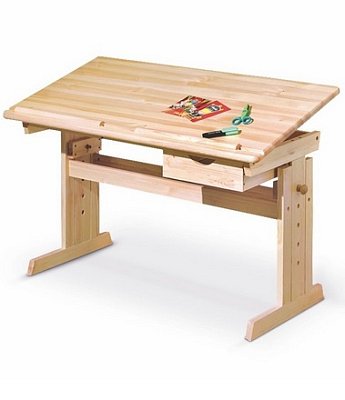 Rostoucí a polohovatelný stůl Julia 109x55x63-96cm - Borovice