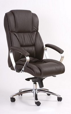 Kancelářské křeslo Foster 68x54x118-125cm - Tmavě hnědá 