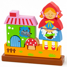 Dřevěné magnetické puzzle - Karkulka