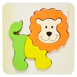 Dřevěné puzzle - Lev