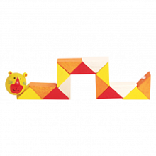 Dřevěný skladací had - Tygr