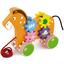 Dřevěná tahací hračka - Koník