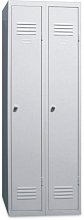 Plechová skříň dvojitá - Šedá RAL 7035