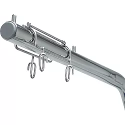 Držák na infúze chromovaný, 3 háčky