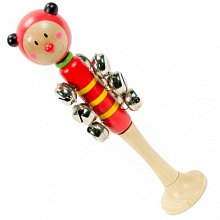 Drewmax 4039-A - Dřevěné chrastítko do ruky-Beruška