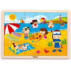 Dřevěné puzzle - U vody (24 dílků)