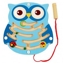 Drewmax 4028-A - Magnetické bludiště - Sova modrá 