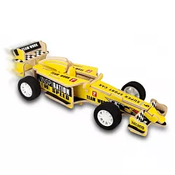Dřevěné 3D puzzle Formule žlutá 