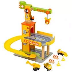 Dřevěná patrová garáž s jeřábem