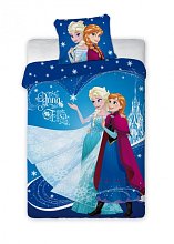 Povlečení dětské 140x200+70x90 - Frozen tm. modrá