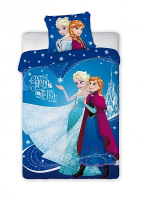 Povlečení dětské 140x200+70x90 - Frozen tm. modrá